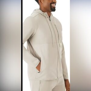 Men's Beige Hooded Jacket